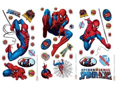 Spiderman decofun 3 vellen stickers Spiderman decofun 3 vellen stickers