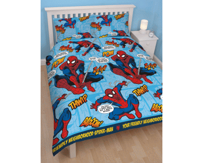 Spiderman 2 personen dubbelzijdig dekbedovertrek set Thwip Spiderman 2 personen dubbelzijdig dekbedovertrek set Thwip