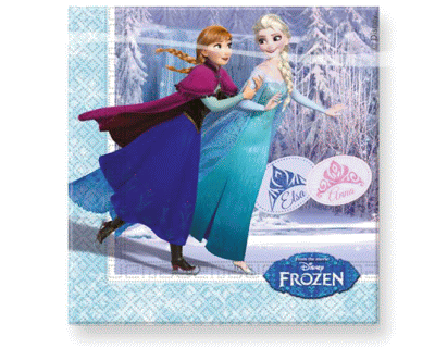 Frozen feest iceskating servetten 20 pc