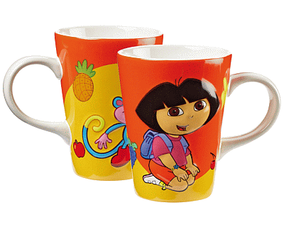 Dora porseleinen mok met relief 524