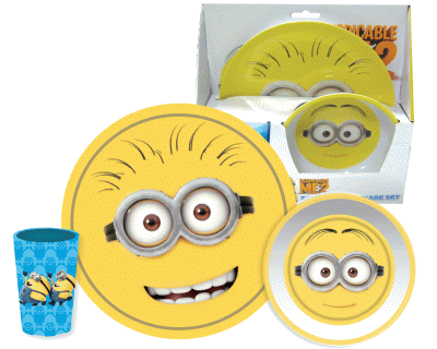 Minions melamine dinner set