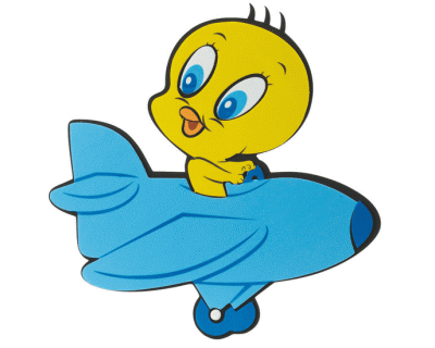 Baby Looney Tunes Foam wanddecoratie blauw