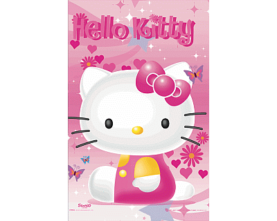 Hello kitty 3D poster T0056