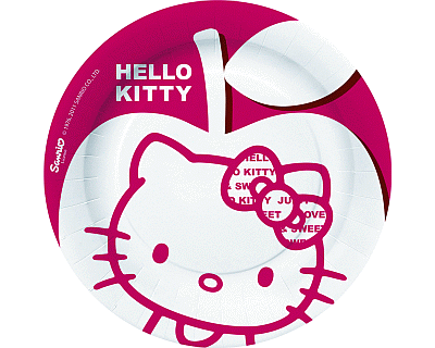 Hello Kitty verjaardag borden 18cm apple