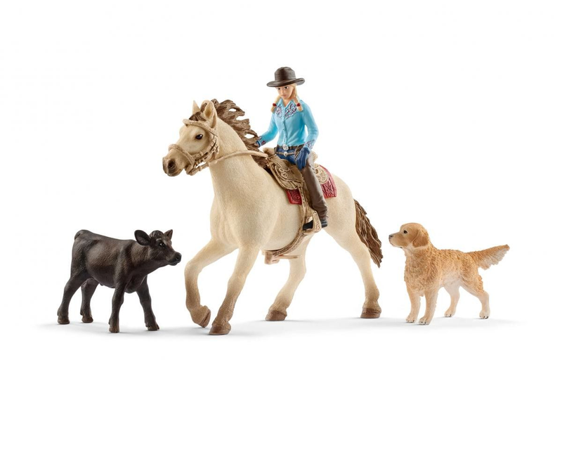 42419 Schleich Farm World Bull riding met cowboy