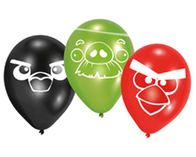 Angry Birds feest ballonen 6 per pak