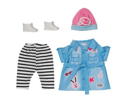 832585 BABY born Deluxe Jeansjurk (43 cm)
