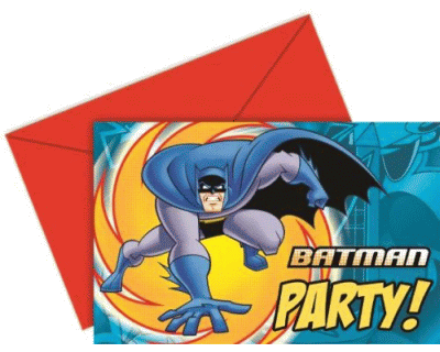 Batman feest uitnodigingen 6 per pak