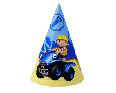 Bob de bouwer feest hoedje (6 per pak)