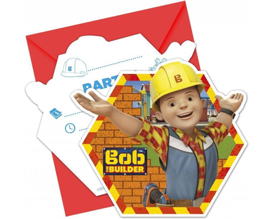 Bob de bouwer verjaardag uitnodigingenuitnodigen