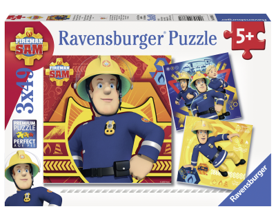 Brandweerman Sam puzzel  3 x 49 stuks