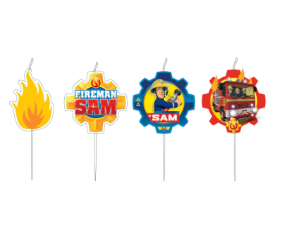 Brandweerman Sam Feest figuurkaarsen 4 pcs 2017