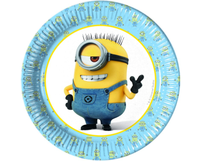 Minions verjaardag bord 20cm