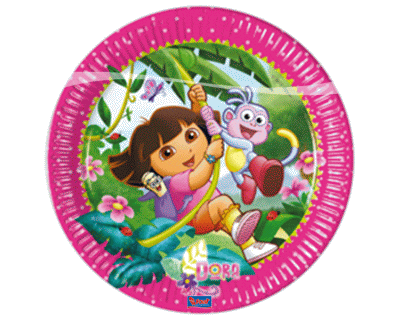 Verjaardag Dora Feest bordjes 23cm