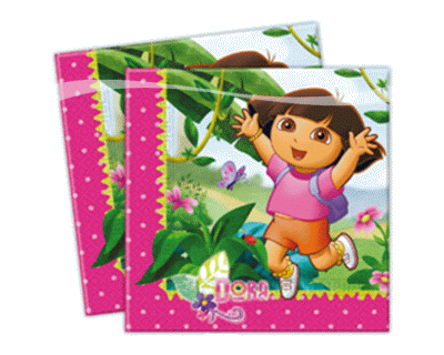 Verjaardag Dora Feest servetten (20 per pak) "Dora"