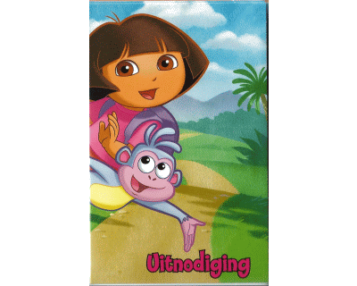 Dora feest uitnodigingen 6 per pak -  237066