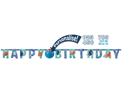 Finding Dory feest Add an Age Letter banner