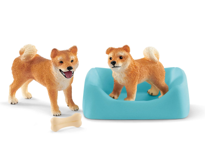 42479 Schleich Farm World Shiba Inu moeder met welp