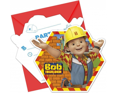 Bob de bouwer verjaardag uitnodigingenuitnodigen
