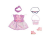 830796 BABY born Deluxe Happy Birthday Outfit (43 cm)