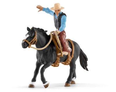 41416 Schleich Farm World Saddle bronc riding met cowboy
