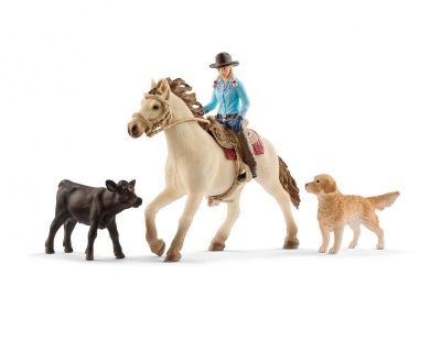 42419 Schleich Farm World Bull riding met cowboy