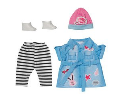 832585 BABY born Deluxe Jeansjurk (43 cm)