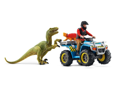 41466 Schleich Dinosaurs Vlucht van velociraptor op quad