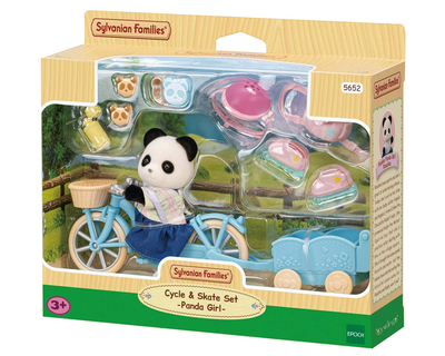 5652 Sylvanian Families - fiets en skate panda meisje