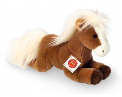 902591 Teddy Hermann Liggend paard lichtbruin 30 cm