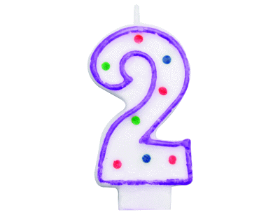 Verjaardagskaars 2 Jaar
