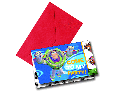Verjaardag Toy Story Uitnodiging Kaarten 6 per pak