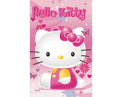 Hello kitty 3D poster T0056