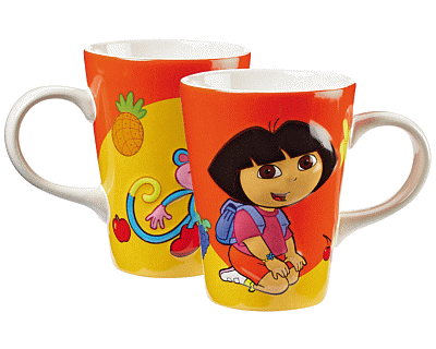 Dora porseleinen mok met relief 524