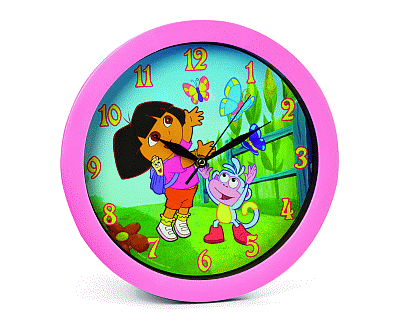 Dora Muur klok vlinder 29cm