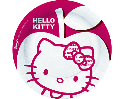 Hello Kitty verjaardag borden 18cm apple