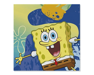 Spongebob feest servetten Blauw (16 per pak)