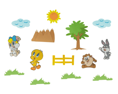 Baby Looney Tunes wanddecoratie 14 stuks