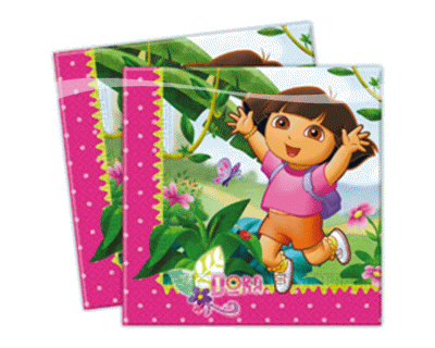 Verjaardag Dora Feest servetten (20 per pak) "Dora"