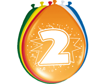 ballonnen 2 jaar (8 per pak)