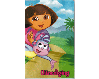 Dora feest uitnodigingen 6 per pak -  237066