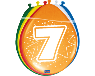 ballonnen 7 jaar (8 per pak)