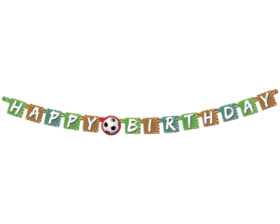 Voetbal Goal Letterguirlande "happy Birthday"
