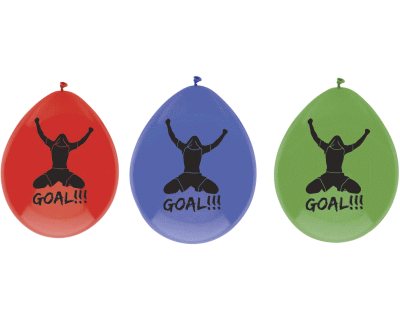 Voetbal Goal ballonnen 6 per pak
