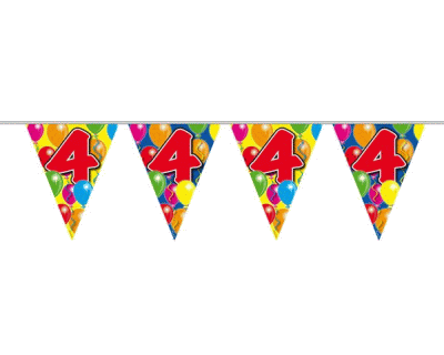 Verjaardag Vlaggenlijn 4 jaar 10m/stk