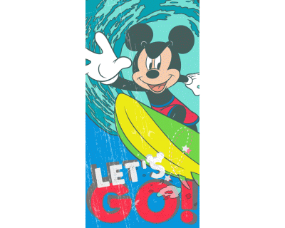 Mickey Mouse badlaken let's go
