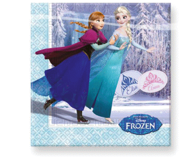 Frozen feest iceskating servetten 20 pc