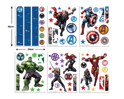 Marvel Avengers room deco Kit
