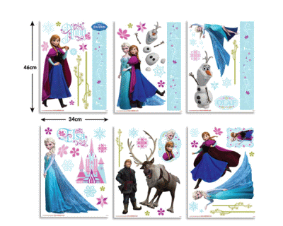 Disney Frozen muursticker - room deco Kit
