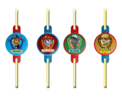 Paw Patrol feest rietjs 8 stuks